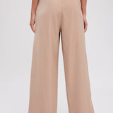 PINTUCK WIDE LEG PANTS || BEIGE