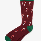 Perpetual Peppermint Candy Cane Sock Red