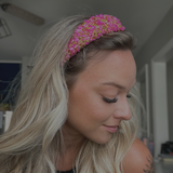 All that Glitters Headband - Hot Pink + Gold