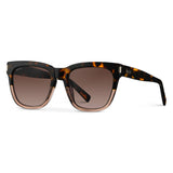 Dakota Polarized Square Sunglasses | Crystal Brown Tortoise | Brown Gradient Lens