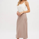 Satin Midi Skirt