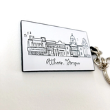 Athens Skyline Enamel Keychain