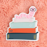 Bookworm Decal Sticker