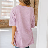 Macy Exposed Seam Oversized Tee | Orchid Petal