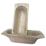 Demi Long Wooden Dough Bowl