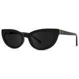 Nadia Cat Eye Sunglasses| Glossy Black | Smoke Lens