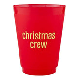 Gold Foil Frost Cups | Christmas Crew | Set of 6