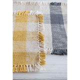 Woven Cotton Placemat with Buffalo Check and Fringe