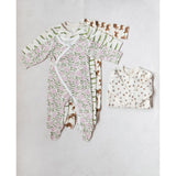 Cotton Footed Baby Bodysuit with Pattern