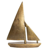 Aluminum Sailboat Decor Antique Brass