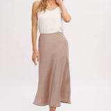 Satin Midi Skirt