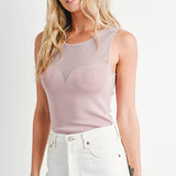 Sweetheart Neck Knit Tank