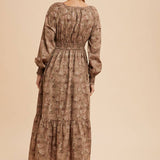 Raglan Sleeve Floral Button Maxi