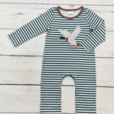 Baby Boy Stripe Duck Appliqué Romper