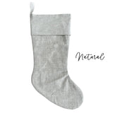 Linen Christmas Stockings