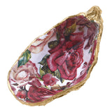 Abigail Decoupage Oyster Ring Dish in Pink & White