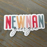 Newnan, Georgia Watercolor Sticker