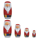 Wood Santa Nesting Dolls, Set of 5