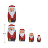 Wood Santa Nesting Dolls, Set of 5