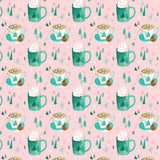 Cozy Drinks Christmas Gift Wrap Roll