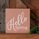 Hello Spring Painted Easter Block Sign