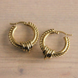 Twisted Earrings with Rings