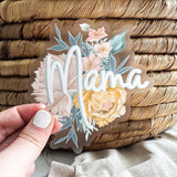 3.5" Floral Mama Sticker