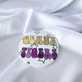 LSU Geaux Tigers Bubble Letters Button