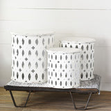 FANCY DRUM SIDE TABLES TIN | 3 SIZES