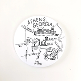 Athens, Georgia Red and Black Map Magnet