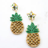 Holden Embellished Pineapple Earring GOLD