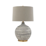 Textured Table Lamp with Linen Shade