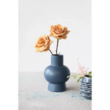 Navy Stoneware Vase