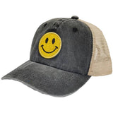 Smile Patch Mesh Back Baseball Cap | Multiple Colors