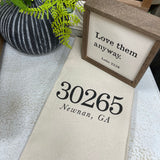 Zip Code Tea Towel | 30263 | 30265 | 30277 | 30259 | 30268