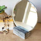 Tabletop Mirror with Marble Base