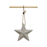 Star Ornament w/Gold Glitter